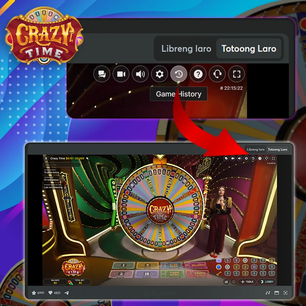 The history of the crazy time game rotation